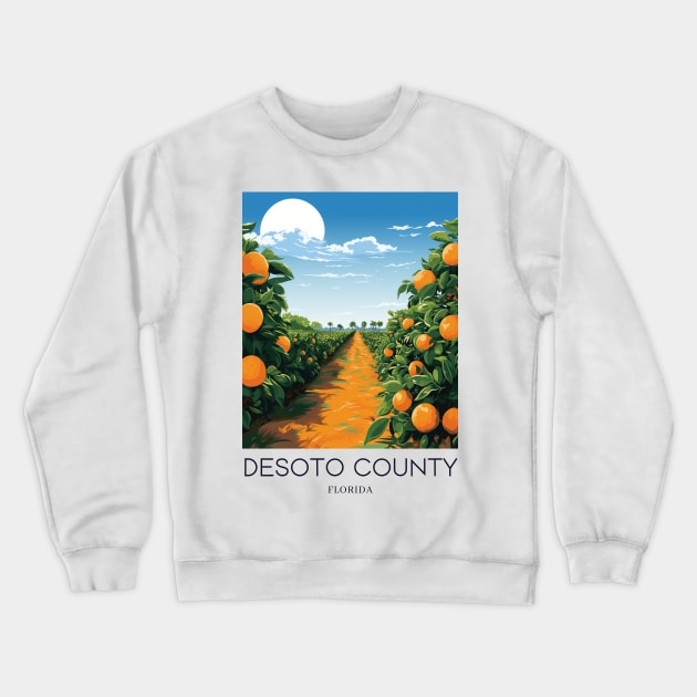 A Pop Art Travel Print of DeSoto County - Florida - US Crewneck Sweatshirt by Studio Red Koala